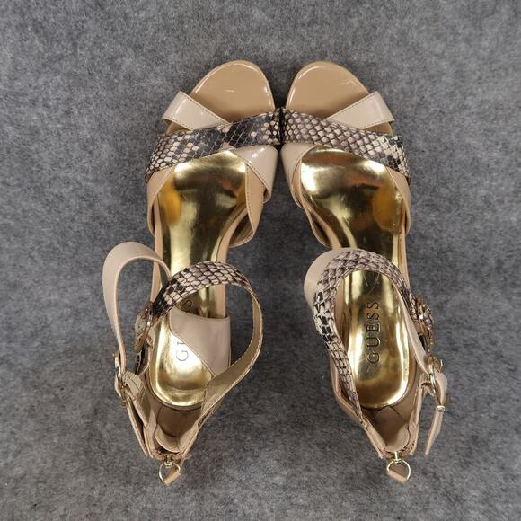 Guess Shoes Womens 8 Platform Heels Sandals Pumps Stiletto Fashion Buckle Strap - Picture 8 of 14